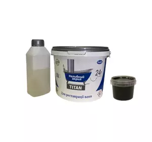 Жидкий акрил для реставрации ванн Plastall Titan 1.7 м цветной Черный 3.3 кг