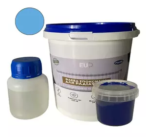 Краска эпоксидная для радиаторов отопления Plastall 1.2 кг Синий глянцевая без запаха