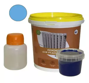 Краска для радиаторов отопления Feniks 1.2 кг Синяя глянцевая без запаха