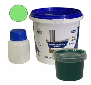 Краска эмаль для реставрации ванн Plastall Small 900г цвет Зеленый
